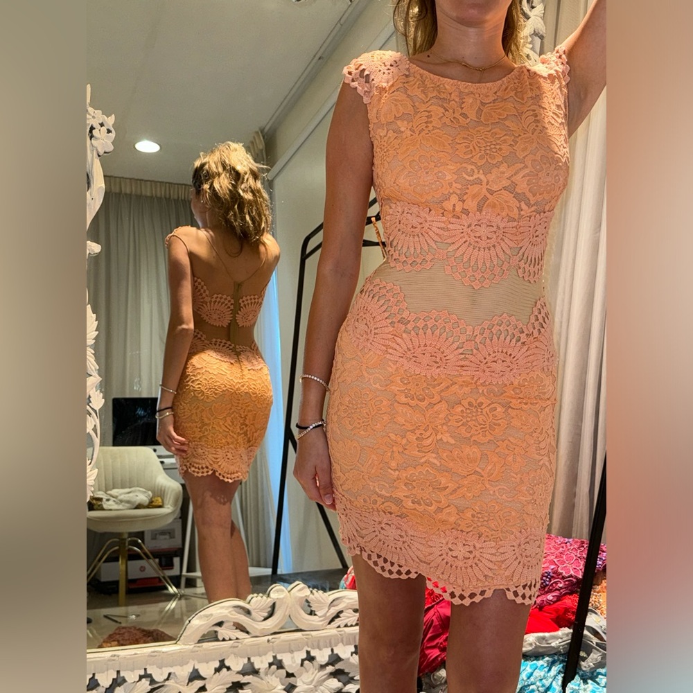 Nurielle’s Sunset Lace Cutout Mini Dress
